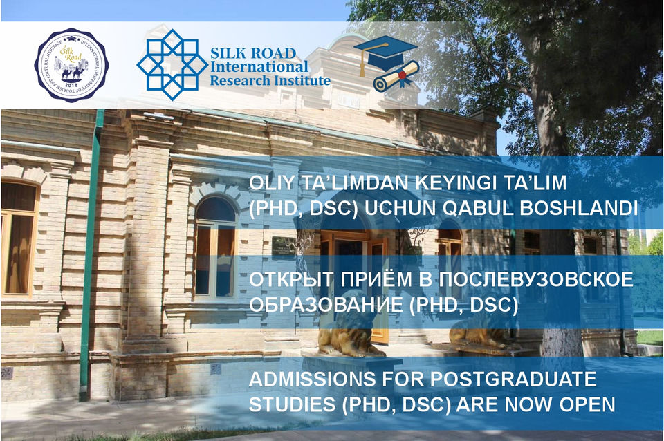 Oliy ta’limdan keyingi ta’lim institutlariga mustaqil izlanuvchilikka (PhD, DSc) hujjat topshirmoqchi boʻlgan talabgorlar diqqatiga!